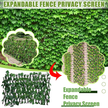 Retractable Fence Expandable Faux Ivy