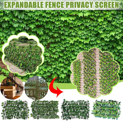 Retractable Fence Expandable Faux Ivy