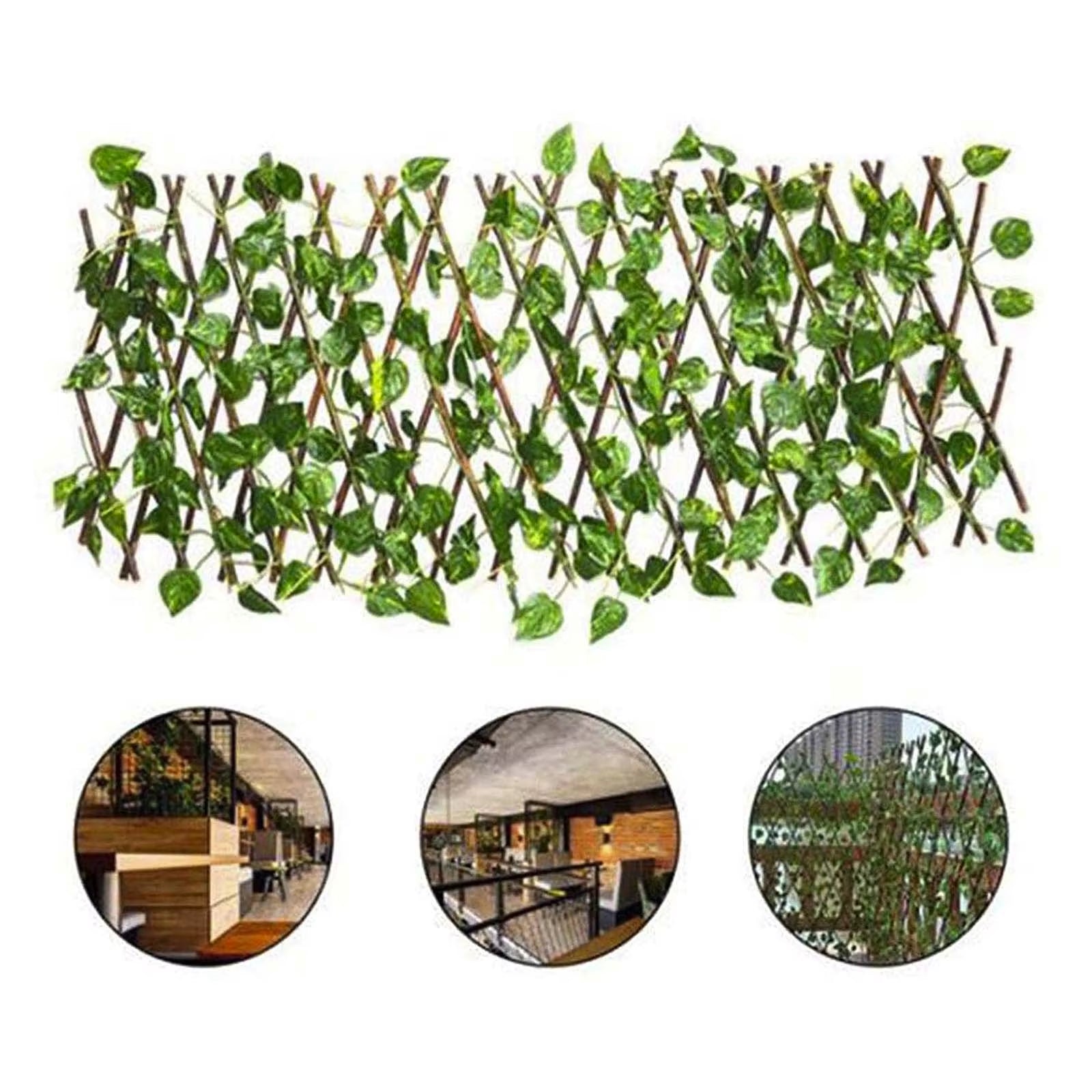 Retractable Fence Expandable Faux Ivy