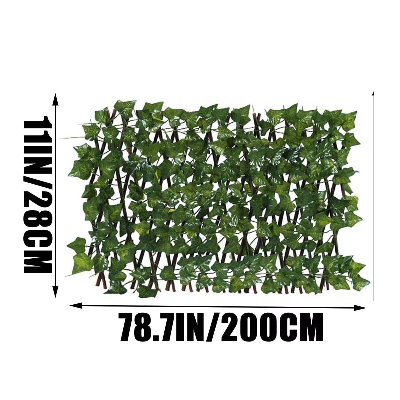 Retractable Fence Expandable Faux Ivy